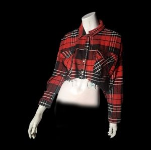 BBJ Los Angeles cropped flannel